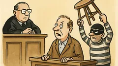 Dowcip: W sądzie—taboret zdradził intruza