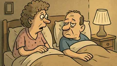 Dowcip: W środku nocy budzi się żona