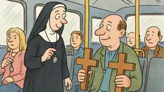 Dowcip: Wchodzi zakonnica do autobusu...