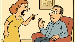 Dowcip: Żona krzyczała, aż mąż powiedział: „Uspokój się”